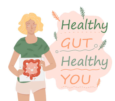 168413678 why gut health matters horizontal vector poster